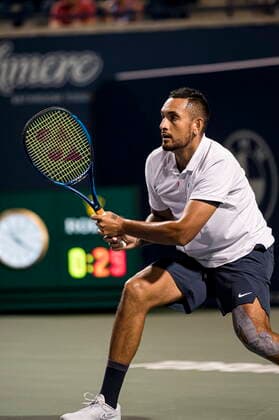 August 9, 2021, Toronto, on, Canada: AustraliaÃ¢â‚¬â ¢s Nick Kyrgios returns a ball from the United States Reilly Opelka during National Bank Open men s tennis action, in Toronto, Monday, Aug. 9, 2021. Canada News - August 9, 2021  - ZUMAc35_ 20210809_zaf_c35_191 Copyright: xChristopherxKatsarovx