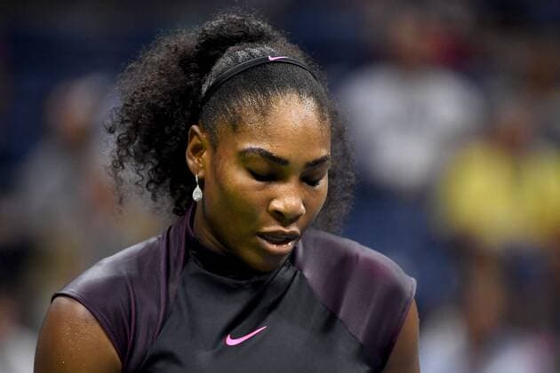Mandatory Credit: Photo by Mike Frey BPI Shutterstock (5894731at) Serena Williams reacts to her defeat against Karolina Pliskova in the Women s Singles Semi-Final of the US Open 2016 at the Billie Jean King National Tennis Centre, Queens, New York on the 8th September 2016 Tennis - US Open 2016 Day Eleven Flushing Meadows US Open, New York, United States - 08 Sep 2016 Tennis - US Open 2016 Day Eleven Flushing Meadows US Open, New York, United States - 08 Sep 2016  Copyright: xMikexFrey BPI Shutterstockx 5894731at