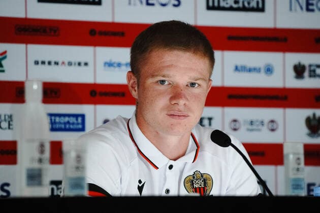 Melvin Bard (OGC Nice) FOOTBALL : OGC Nice - Presentation des nouvelles recrues - Nice - 10 08 2021 NorbertScanella PanoramiC 