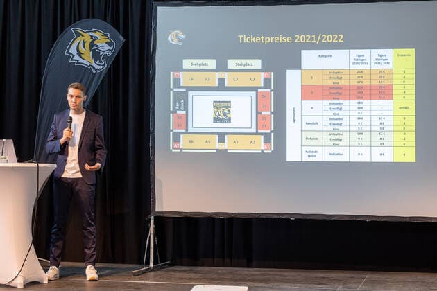 Jascha Maus (Tigers Tuebingen, Leitung der Geschaeftsstelle) Der 26-jaehrige Jasche Maus ist der neue Leiter der Geschaeftsstelle der Tigers Tuebingen. Tigers Tuebingen Strategie-Vorstellung, Tuebingen, 10.08.2021 Tuebingen Copyright: xDennisxDuddek xEibnerxPressefotox EP_DDK