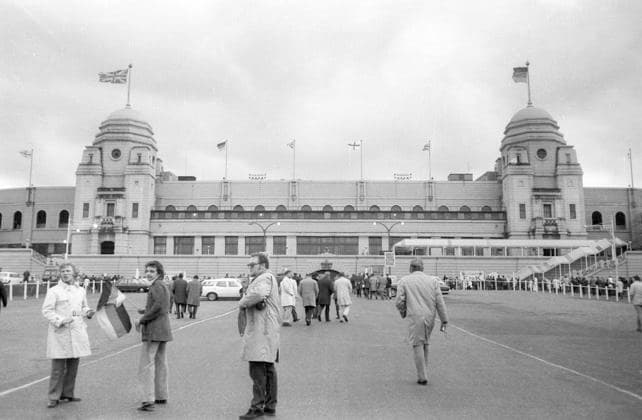Europameisterschaft 1972 Viertelfinale Hinspiel: England - Deutschland 1:3 29.04.1972 in Wembley. Außenansicht Wembleystadion in London vor dem Spiel.