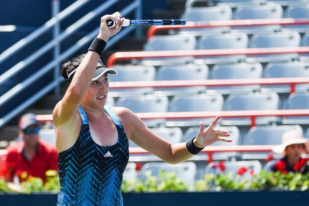 August 10, 2021: Look on Grabine Muguruza (ESP) during the WTA, Tennis Damen National Bank Open second round match at IGA Stadium in Montreal, Quebec. CSM Montreal Canada - ZUMAc04_ 20210810_zaf_c04_029 Copyright: xDavidxKirouacx