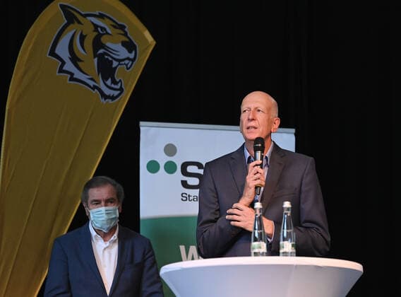 Basketball 2. Bundesliga 2021 2022 10.08.2021 Pressekonferenz, Vorstellung der Strategie der Tigers Tuebingen: Thomas Veeser (Tigers Tuebingen)
