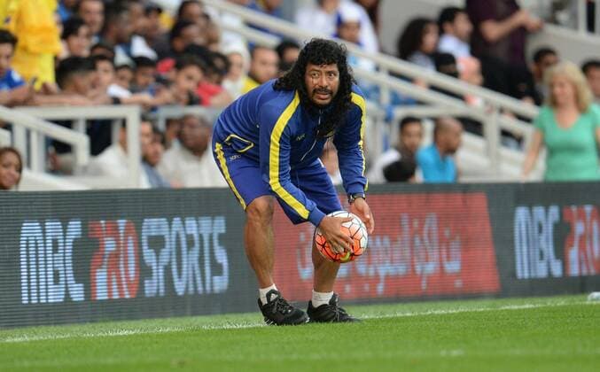 Mandatory Credit: Photo by Javier Garcia BPI Shutterstock (4944752s) Al-Nassr goalkeeping coach Rene Higuita during the Saudi Super Cup match between Al-Nassr and Al-Hilal played at Loftus Road, London on August 12th 2015 Saudi Super Cup 2015 Loftus Road Stadium, S Africa Rd, London, United Kingdom - 12 Aug 2015 Editorial use only. No merchandising. For Football images FA and Premier League restrictions apply inc. no internet mobile usage without FAPL license - for details contact Football Dataco Saudi Super Cup 2015 Loftus Road Stadium, S Africa Rd, London, United Kingdom - 12 Aug 2015 Editorial use only. No merchandising. For Football images FA and Premier League restrictions apply inc. no internet mobile usage without FAPL license - for details contact Football Dataco  Copyright: xJavierxGarcia BPI Shutterstockx 4944752s