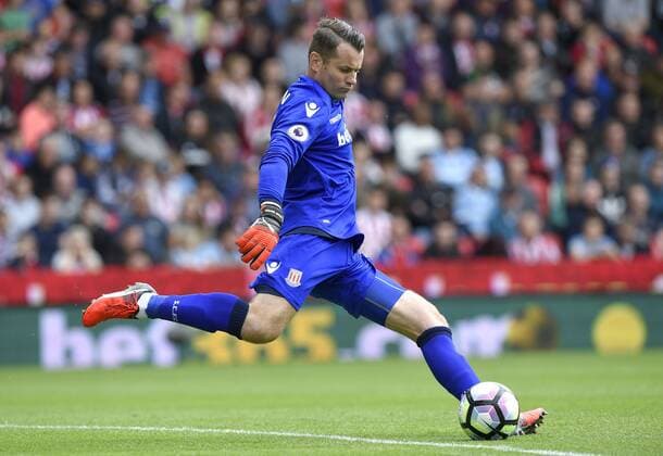 Mandatory Credit: Photo by Greig Cowie Bpi Shutterstock (5837388bs) Goalkeeper Shay Given of Stoke City during the Premier League match between Stoke City and Manchester City at The bet365 Stadium, Stoke-on-Trent on the 20th of August 2016 Football - Premier League 2016 17 Stoke City v Manchester City Britannia Stadium, Stanley Matthews Way, Stoke-on-Trent, United Kingdom - 20 Aug 2016 EDITORIAL USE ONLY No use with unauthorised audio, video, data, fixture lists, club league logos or live services. Online in-match use limited to 75 images, no video emulation. No use in betting, games or single club league player publications. Football - Premier League 2016 17 Stoke City v Manchester City Britannia Stadium, Stanley Matthews Way, Stoke-on-Trent, United Kingdom - 20 Aug 2016 EDITORIAL USE ONLY No use with unauthorised audio, video, data, fixture lists, club league logos or live services. Online in-match use limited to 75 images, no video emulation. No use in betting, games or single club league player publications.  Copyright: xGreigxCowie Bpi Shutterstockx 5837388bs