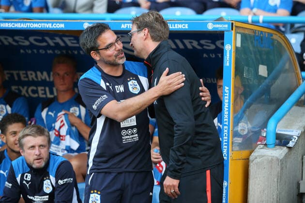 Mandatory Credit: Photo by Paul Currie BPI Shutterstock (5777936j) Huddersfield Town manager David Wagner and Liverpool manager Jurgen Klopp during the Pre Season Friendly match between Huddersfield Town and Liverpool, at the John Smiths Stadium, on July 20th 2016 Football - Club Friendlies 2016 Huddersfield Town v Liverpool John Smith s Stadium, Huddersfield, United Kingdom - 20 Jul 2016 EDITORIAL USE ONLY No use with unauthorised audio, video, data, fixture lists, club league logos or live services. Online in-match use limited to 75 images, no video emulation. No use in betting, games or single club league player publications. Football - Club Friendlies 2016 Huddersfield Town v Liverpool John Smith s Stadium, Huddersfield, United Kingdom - 20 Jul 2016 EDITORIAL USE ONLY No use with unauthorised audio, video, data, fixture lists, club league logos or live services. Online in-match use limited to 75 images, no video emulation. No use in betting, games or single club league player publications.  Copyright: xPaulxCurrie BPI Shutterstockx 5777936j