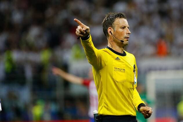 Mandatory Credit: Photo by BPI Shutterstock (5696793dt) Referee Mark Clattenburg during the UEFA Champions League final between Real Madrid and Atletico Madrid played at the Giuseppe Meazza Stadium, ( San Siro), Milan, Italy on May 28th 2016 UEFA Champions League 2015 16 Final Real Madrid v Atletico Madrid San Siro, Giuseppe Meazza, Milan, Italy - 28 May 2016 EDITORIAL USE ONLY No use with unauthorised audio, video, data, fixture lists, club league logos or live services. Online in-match use limited to 75 images, no video emulation. No use in betting, games or single club league player publications. UEFA Champions League 2015 16 Final Real Madrid v Atletico Madrid San Siro, Giuseppe Meazza, Milan, Italy - 28 May 2016 EDITORIAL USE ONLY No use with unauthorised audio, video, data, fixture lists, club league logos or live services. Online in-match use limited to 75 images, no video emulation. No use in betting, games or single club league player publications. Copyright: xBPI Shutterstockx 5696793dt