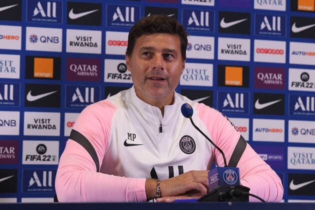 Paris 13. August 2021, Training mit Neymar und Leonel Messi und Pressekonferenz Paris Saint Germain v.l., Trainer Mauricio Pochettino (Paris Saint Germain) Copyright: AntonioxBorga