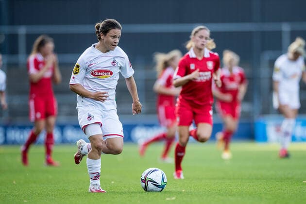 Testspiel, 1. FC Koeln Frauen - FC Twente Vrouwen; 13.08.2021 Alicia Gudorf ( 12, 1. FC Koeln) Testspiel, 1. FC Koeln Frauen - FC Twente Vrouwen, Franz-Kremer-Stadion DFL REGULATIONS PROHIBIT ANY USE OF PHOTOGRAPHS AS IMAGE SEQUENCES AND OR QUASI-VIDEO. Copyright: xBEAUTIFULxSPORTS Wunderlx