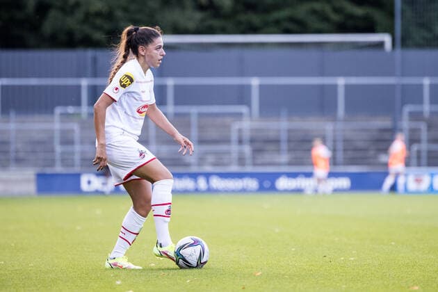 Testspiel, 1. FC Koeln Frauen - FC Twente Vrouwen; 13.08.2021 Manjou Wilde ( 7, 1. FC Koeln) Testspiel, 1. FC Koeln Frauen - FC Twente Vrouwen, Franz-Kremer-Stadion DFL REGULATIONS PROHIBIT ANY USE OF PHOTOGRAPHS AS IMAGE SEQUENCES AND OR QUASI-VIDEO. Copyright: xBEAUTIFULxSPORTS Wunderlx
