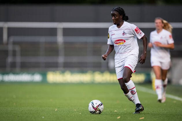 Testspiel, 1. FC Koeln Frauen - FC Twente Vrouwen; 13.08.2021 Eunice Beckmann ( 11, 1. FC Koeln) Testspiel, 1. FC Koeln Frauen - FC Twente Vrouwen, Franz-Kremer-Stadion DFL REGULATIONS PROHIBIT ANY USE OF PHOTOGRAPHS AS IMAGE SEQUENCES AND OR QUASI-VIDEO. Copyright: xBEAUTIFULxSPORTS Wunderlx