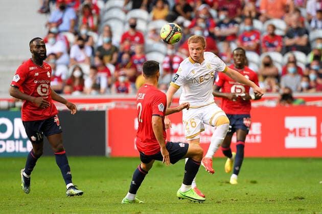 26 MELVIN BARD (OGCN) FOOTBALL : Lille vs Nice - Ligue 1 Uber Eats - 14 08 2021 FEP Panoramic 