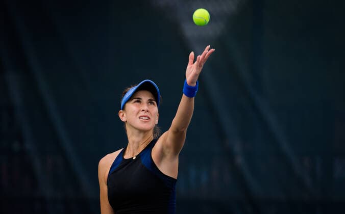 Mandatory Credit: Photo by Rob Prange Shutterstock (12288671v) Belinda Bencic of Switzerland during practice at the 2021 Western & Southern Open WTA, Tennis Damen 1000 tennis tournament 2021 Western & Southern Open Day 1 - 14 Aug 2021 2021 Western & Southern Open Day 1 - 14 Aug 2021  Copyright: xRobxPrange Shutterstockx 12288671v