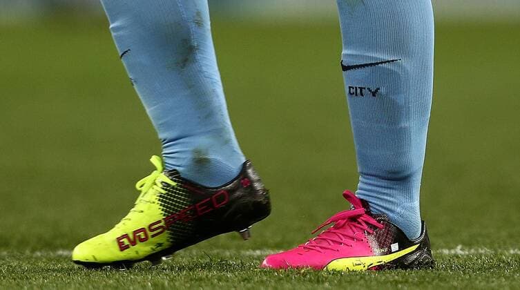 Mandatory Credit: Photo by Javier Garcia BPI Shutterstock (5661890dh) The multicoloured Puma boots of Sergio Aguero of Manchester City during the UEFA Champions League Semi Final First Leg match between Manchester City and Real Madrid played at The Etihad Stadium, Manchester on 26th April 2016 UEFA Champions League 2015 16 Semi Final First Leg Manchester City v Real Madrid Etihad Stadium, Ashton New Rd, Manchester, United Kingdom - 26 Apr 2016 EDITORIAL USE ONLY No use with unauthorised audio, video, data, fixture lists, club league logos or live services. Online in-match use limited to 75 images, no video emulation. No use in betting, games or single club league player publications. UEFA Champions League 2015 16 Semi Final First Leg Manchester City v Real Madrid Etihad Stadium, Ashton New Rd, Manchester, United Kingdom - 26 Apr 2016 EDITORIAL USE ONLY No use with unauthorised audio, video, data, fixture lists, club league logos or live services. Online in-match use limited to 75 images, no video emulation. No use in betting, games or single club league player publications. Copyright: xJavierxGarcia BPI Shutterstockx 5661890dh