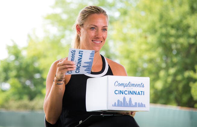 August 14, 2021, CINCINNATI, UNITED STATES: Angelique Kerber of Germany talks to the media ahead of the 2021 Western & Southern Open WTA, Tennis Damen 1000 tennis tournament CINCINNATI UNITED STATES - ZUMAa181 20210814_zaa_a181_296 Copyright: xRobxPrangex
