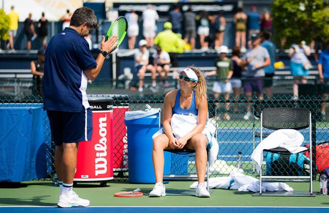 August 14, 2021, CINCINNATI, UNITED STATES: Nadia Podoroska of Argentina during practice ahead of the 2021 Western & Southern Open WTA, Tennis Damen 1000 tennis tournament CINCINNATI UNITED STATES - ZUMAa181 20210814_zaa_a181_305 Copyright: xRobxPrangex