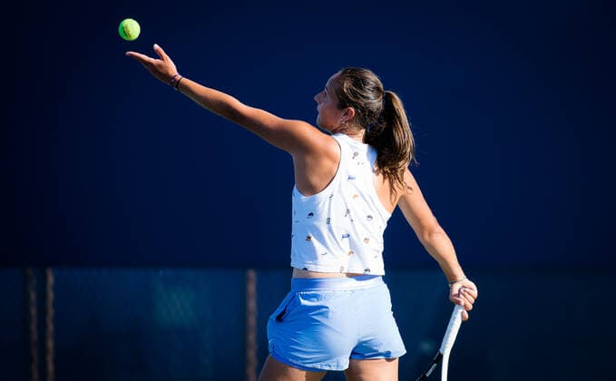 August 14, 2021, CINCINNATI, UNITED STATES: Daria Kasatkina of Russia during practice of the 2021 Western & Southern Open WTA, Tennis Damen 1000 tennis tournament CINCINNATI UNITED STATES - ZUMAa181 20210814_zaa_a181_319 Copyright: xRobxPrangex