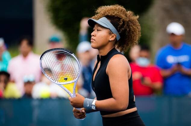 Mandatory Credit: Photo by Rob Prange Shutterstock (12293268g) Naomi Osaka of Japan during practice ahead of the 2021 Western & Southern Open WTA, Tennis Damen 1000 tennis tournament 2021 Western & Southern Open Day 2 - 15 Aug 2021 2021 Western & Southern Open Day 2 - 15 Aug 2021  Copyright: xRobxPrange Shutterstockx 12293268g