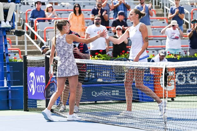 August 15, 2021: during the WTA, Tennis Damen National Bank Open final match at IGA Stadium in Montreal, Quebec. CSM Montreal Canada - ZUMAc04_ 20210815_zaf_c04_001 Copyright: xDavidxKirouacx