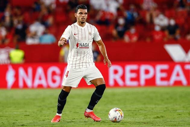 Mandatory Credit: Photo by Pressinphoto Shutterstock (12293506bm) Karim Rekik of Sevilla FC Sevilla FC v Rayo Vallecano, La Liga 2021-2022, date 1. Football, Sanchez Pizjuan Stadium, Sevilla, Spain - 15 AUG 2021 EDITORIAL USE ONLY No use with unauthorised audio, video, data, fixture lists (outside the EU), club league logos or live services. Online in-match use limited to 45 images (+15 in extra time). No use to emulate moving images. No use in betting, games or single club league player publications services. Sevilla FC v Rayo Vallecano, La Liga 2021-2022, date 1. Football, Sanchez Pizjuan Stadium, Sevilla, Spain - 15 AUG 2021 EDITORIAL USE ONLY No use with unauthorised audio, video, data, fixture lists (outside the EU), club league logos or live services. Online in-match use limited to 45 images (+15 in extra time). No use to emulate moving images. No use in betting, games or Copyright: xPressinphoto Shutterstockx 12293506bm