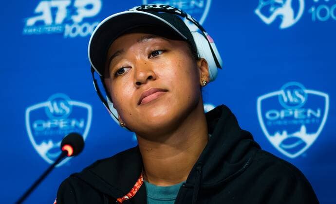 Mandatory Credit: Photo by Rob Prange Shutterstock (12294756j) Naomi Osaka of Japan talks to the media ahead of the 2021 Western & Southern Open WTA, Tennis Damen 1000 tennis tournament Western & Southern Open Day Three, Tennis, Cincinnati, USA, 16 Aug 2021 Western & Southern Open Day Three, Tennis, Cincinnati, USA, 16 Aug 2021  Copyright: xRobxPrange Shutterstockx 12294756j