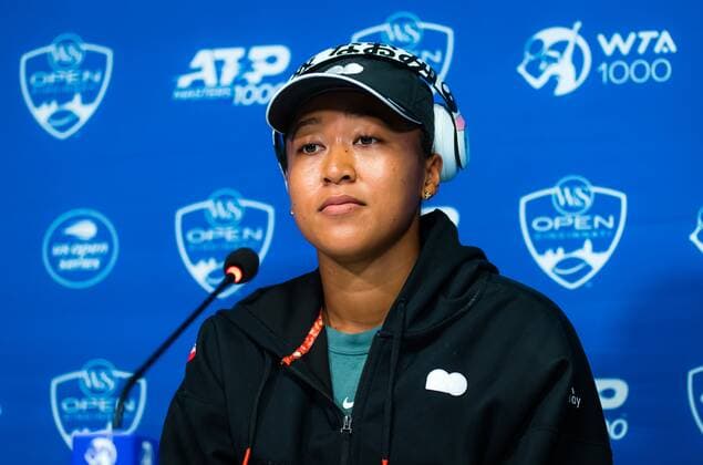 Mandatory Credit: Photo by Rob Prange Shutterstock (12294756g) Naomi Osaka of Japan talks to the media ahead of the 2021 Western & Southern Open WTA, Tennis Damen 1000 tennis tournament Western & Southern Open Day Three, Tennis, Cincinnati, USA, 16 Aug 2021 Western & Southern Open Day Three, Tennis, Cincinnati, USA, 16 Aug 2021  Copyright: xRobxPrange Shutterstockx 12294756g