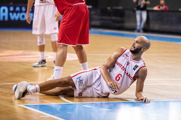 16.08.2021, Skoplje, Jane Sandanski Arena, World Cup European Pre-Qualifiers: Switzerland - North Macedonia, Jonathan Kazadi (Switzerland) Skoplje Skoplje Nordmazedonien Copyright: xJustPictures.ch NikolaxKrsticx