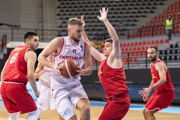 16.08.2021, Skoplje, Jane Sandanski Arena, World Cup European Pre-Qualifiers: Switzerland - North Macedonia, Toni Rocak (Switzerland) Skoplje Skoplje Nordmazedonien Copyright: xJustPictures.ch NikolaxKrsticx