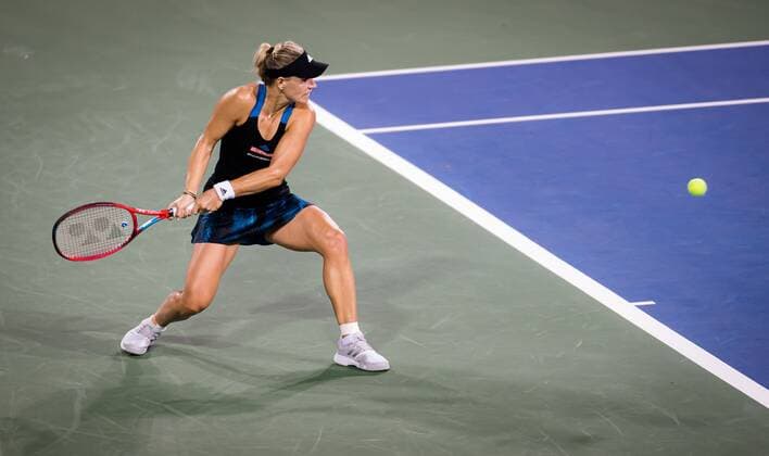 Mandatory Credit: Photo by Rob Prange Shutterstock (12294756fn) Angelique Kerber of Germany in action during the first round of the 2021 Western & Southern Open WTA, Tennis Damen 1000 tennis tournament Western & Southern Open Day Three, Tennis, Cincinnati, USA, 16 Aug 2021 Western & Southern Open Day Three, Tennis, Cincinnati, USA, 16 Aug 2021  Copyright: xRobxPrange Shutterstockx 12294756fn
