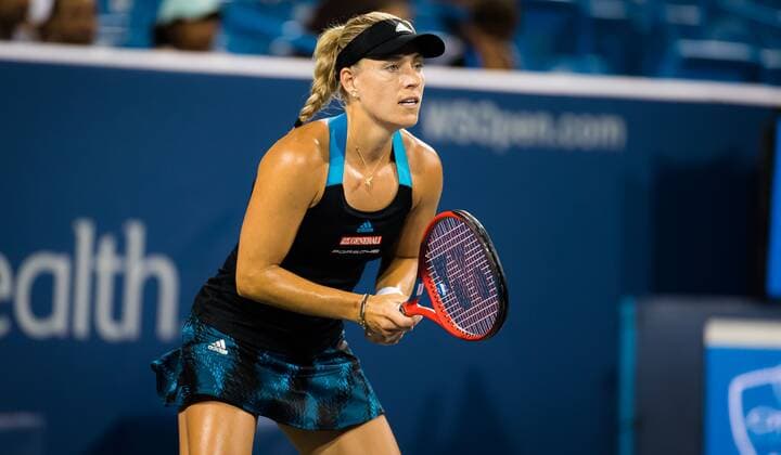 Mandatory Credit: Photo by Rob Prange Shutterstock (12294756fp) Angelique Kerber of Germany in action during the first round of the 2021 Western & Southern Open WTA, Tennis Damen 1000 tennis tournament Western & Southern Open Day Three, Tennis, Cincinnati, USA, 16 Aug 2021 Western & Southern Open Day Three, Tennis, Cincinnati, USA, 16 Aug 2021  Copyright: xRobxPrange Shutterstockx 12294756fp
