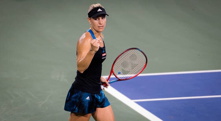 August 17, 2021, CINCINNATI, UNITED STATES: Angelique Kerber of Germany in action during the first round of the 2021 Western & Southern Open WTA, Tennis Damen 1000 tennis tournament against Maria Sakkari of Greece CINCINNATI UNITED STATES - ZUMAa181 20210817_zaa_a181_002 Copyright: xRobxPrangex