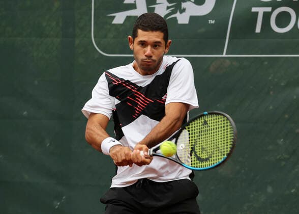 Nick Hardt (DOM) Tennis - Sauerland Open2021 - ATP, Tennis Herren Challenger Tour - Luedenscheid Tennis-Verein - Luedenscheid - Nordrhein Westfalen - Deutschland - 17 August 2021. Copyright: xJuergenxHasenkopfx