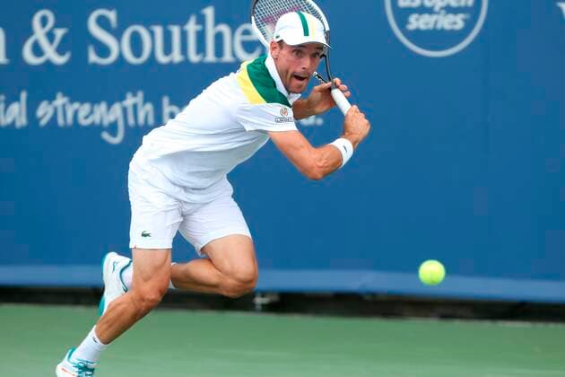 Roberto Bautista Agut of Spain returns the ball to Grigor Dimitrov of Bulgaria during the first round of the Western and Southern Open at the Linder Tennis Center in Mason, Ohio, USA, 17 August 2021. Western and Southern Open: Masters de Cincinnati !ACHTUNG: NUR REDAKTIONELLE NUTZUNG!  Copyright: xMARKxLYONSx AME9156 20210817-ed7f10191bca1dc3547e29916497dd8a4dbdca21