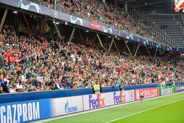 Salzburg, Oesterreich 17. August 2021: CL - Quali - 2021 2022 - RB Salzburg vs. Broendby IF Fangerade der Salzburger Fans, Red Bull Arena Copyright: xFotostandx xWassmuthx