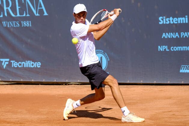 Matheus Pucinelli de Almeida (Brasil) during ATP80 Challenger - Verona - Tuesday, Tennis Internationals in Verona, Italy, August 17 2021  Copyright: xRobertoxTommasinix xIPAx xx 0