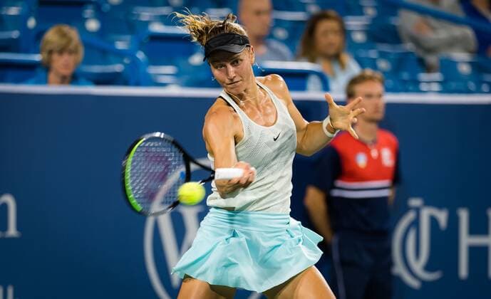 Mandatory Credit: Photo by Rob Prange Shutterstock (12311710cy) Liudmila Samsonova of Russia in action during the first round of the 2021 Western & Southern Open WTA, Tennis Damen 1000 tennis tournament Western & Southern Open Day Four, Tennis, Cincinnati, USA, 17 Aug 2021 Western & Southern Open Day Four, Tennis, Cincinnati, USA, 17 Aug 2021  Copyright: xRobxPrange Shutterstockx 12311710cy