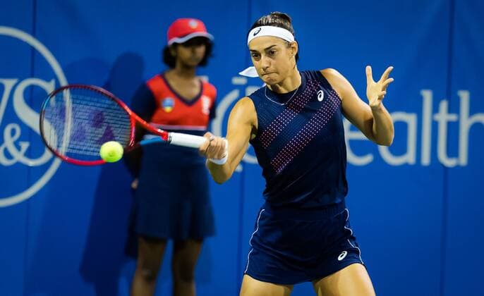 Mandatory Credit: Photo by Rob Prange Shutterstock (12311710dp) Caroline Garcia of France in action during the first round of the 2021 Western & Southern Open WTA, Tennis Damen 1000 tennis tournament Western & Southern Open Day Four, Tennis, Cincinnati, USA, 17 Aug 2021 Western & Southern Open Day Four, Tennis, Cincinnati, USA, 17 Aug 2021  Copyright: xRobxPrange Shutterstockx 12311710dp