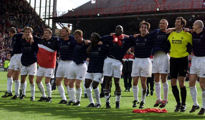 Mandatory Credit: Photo by Andy Hooper Daily Mail Shutterstock (1132169a) Manchester United, ManU Win The 1999 2000 Premiership Title Manchester United Celebrate Winning The Premiership The Football Premier League Premiership Southampton V Manchester United 1-3 Manchester United Win The 1999 2000 Premiership Title Manchester United Celebrate Winning The Premiership The Football Premier League Premiership Southampton V Manchester United 1-3 EDITORIAL USE ONLY No use with unauthorised audio, video, data, fixture lists (outside the EU), club league logos or live services. Online in-match use limited to 45 images (+15 in extra time). No use to emulate moving images. No use in betting, games or single club league player publications services. Manchester United Win The 1999 2000 Premiership Title Manchester United Celebrate Winning The Premiership The Football Premier League Premiership Southampton V Manchester United 1-3 EDITORIAL USE ONLY No use with unauthorised audio, video, data, fixture lists (outside the EU), club league logos or live services. Online in-match use limited to 45 images (+15 in extra time). No use to emulate moving images. No use in betting, games or Copyright: xAndyxHooper DailyxMail Shutterstockx 1132169a