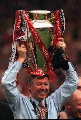 Mandatory Credit: Photo by Andy Hooper Daily Mail Shutterstock (1131921a) Manchester United, ManU V Tottenham Hotspur (2-1) Premier League Match The Premiership Manchester United Beating Tottenham To Win Premier League 1998 1999 Alex Ferguson With The Carling Premiership Trophy At Old Trafford. Manchester United V Tottenham Hotspur (2-1) Premier League Match The Premiership Manchester United Beating Tottenham To Win Premier League 1998 1999 Alex Ferguson With The Carling Premiership Trophy At Old Trafford. EDITORIAL USE ONLY No use with unauthorised audio, video, data, fixture lists (outside the EU), club league logos or live services. Online in-match use limited to 45 images (+15 in extra time). No use to emulate moving images. No use in betting, games or single club league player publications services. Manchester United V Tottenham Hotspur (2-1) Premier League Match The Premiership Manchester United Beating Tottenham To Win Premier League 1998 1999 Alex Ferguson With The Carling Premiership Trophy At Old Trafford. EDITORIAL USE ONLY No use with unauthorised audio, video, data, fixture lists (outside the EU), club league logos or live services. Online in-match use limited to 45 images (+15 in extra time). No use to emulate moving images. No use in betting, games or Copyright: xAndyxHooper DailyxMail Shutterstockx 1131921a