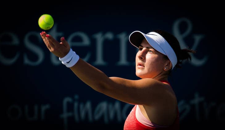 Mandatory Credit: Photo by Rob Prange Shutterstock (12324290a) Bianca Andreescu of Canada in action during the second round of the 2021 Western & Southern Open WTA, Tennis Damen 1000 tennis tournament Western & Southern Open Day Five, Tennis, Cincinnati, USA, 18 Aug 2021 Western & Southern Open Day Five, Tennis, Cincinnati, USA, 18 Aug 2021  Copyright: xRobxPrange Shutterstockx 12324290a