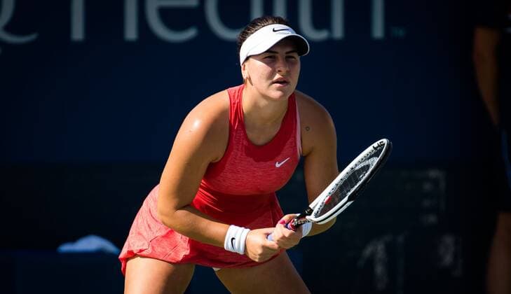 Mandatory Credit: Photo by Rob Prange Shutterstock (12324290b) Bianca Andreescu of Canada in action during the second round of the 2021 Western & Southern Open WTA, Tennis Damen 1000 tennis tournament Western & Southern Open Day Five, Tennis, Cincinnati, USA, 18 Aug 2021 Western & Southern Open Day Five, Tennis, Cincinnati, USA, 18 Aug 2021  Copyright: xRobxPrange Shutterstockx 12324290b