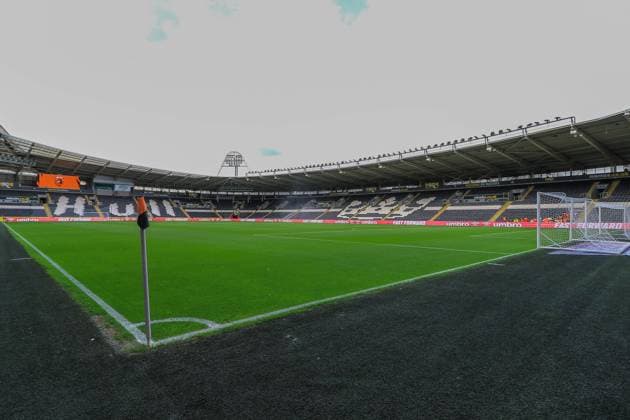 Hull City v Derby County EFL Sky Bet Championship 18 08 2021. A general view inside The MKM Stadium during the EFL Sky Bet Championship match between Hull City and Derby County at the MKM Stadium, Kingston upon Hull, England on 18 August 2021. Editorial use only DataCo restrictions apply See www.football-dataco.com , Copyright: xJezxTighex PSI-13398-0005