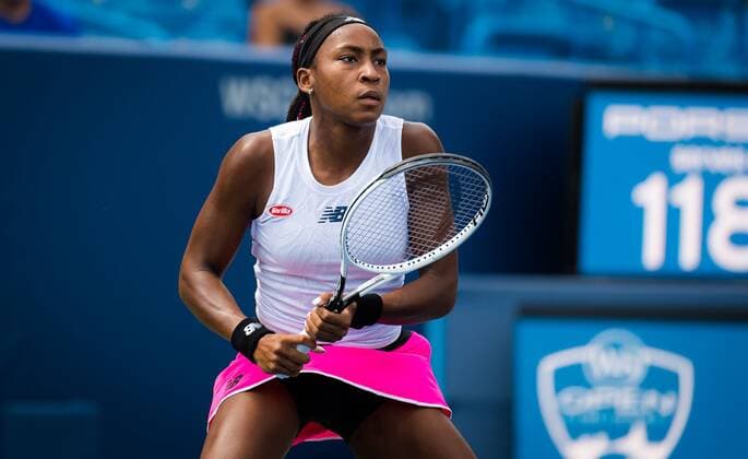 Mandatory Credit: Photo by Rob Prange Shutterstock (12324290s) Cori Gauff of the United States in action during the second round of the 2021 Western & Southern Open WTA, Tennis Damen 1000 tennis tournament Western & Southern Open Day Five, Tennis, Cincinnati, USA, 18 Aug 2021 Western & Southern Open Day Five, Tennis, Cincinnati, USA, 18 Aug 2021  Copyright: xRobxPrange Shutterstockx 12324290s