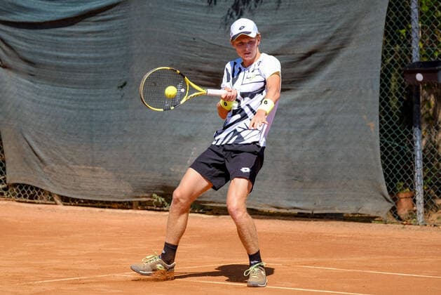 Mandatory Credit: Photo by Roberto Tommasini LiveMedia Shutterstock (12332150e) Jesper de Jong (Netherlands) Tennis Internationals ATP80 Challenger - Verona - Wednesday, Verona, Italy - 18 Aug 2021 Tennis Internationals ATP80 Challenger - Verona - Wednesday, Verona, Italy - 18 Aug 2021  Copyright: xRobertoxTommasini LiveMedia Shutterstockx 12332150e