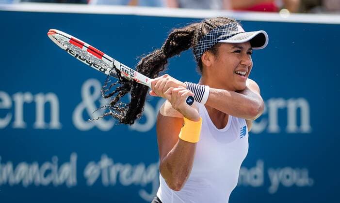 Mandatory Credit: Photo by Rob Prange Shutterstock (12324290bo) Heather Watson of Great Britain in action during the second round of the 2021 Western & Southern Open WTA, Tennis Damen 1000 tennis tournament Western & Southern Open Day Five, Tennis, Cincinnati, USA, 18 Aug 2021 Western & Southern Open Day Five, Tennis, Cincinnati, USA, 18 Aug 2021  Copyright: xRobxPrange Shutterstockx 12324290bo