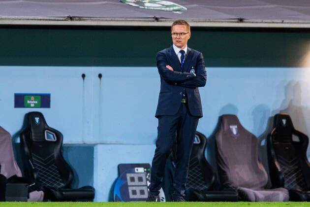 210818 Valdas Dambrauskas, head coach of Ludogorets, during the UEFA Champions League playoff match between Malmö FF and Ludogorets on August 18, 2021 in Malmö. Photo: Ludvig Thunman BILDBYRAN kod LT LT0188 fotboll football soccer fotball champions league playoff malmö ff ludogorets bbeng Copyright: LUDVIGxTHUNMAN BB210818LT074