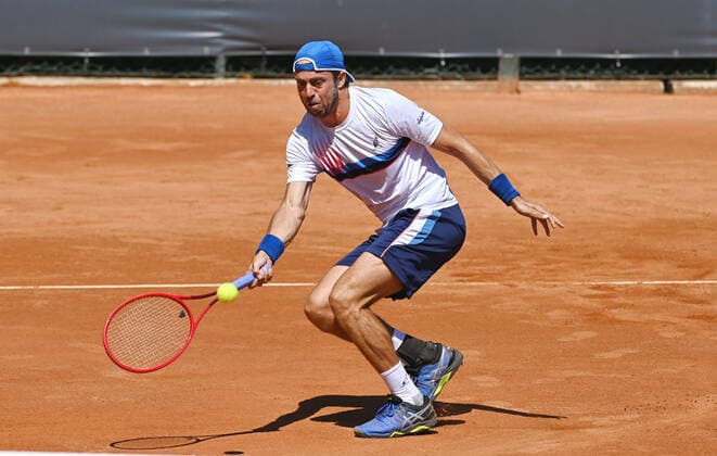 Paolo Lorenzi of Italy during ATP80 Challenger - Verona - Wednesday, Tennis Internationals in Verona, Italy, August 18 2021  Copyright: xAlessioxTarpinix xIPAx xx 0