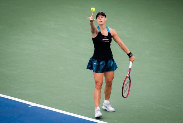 Mandatory Credit: Photo by Rob Prange Shutterstock (12324303g) Angelique Kerber of Germany in action during the third round at the 2021 Western & Southern Open WTA, Tennis Damen 1000 tennis tournament Western & Southern Open Day Six, Tennis, Cincinnati, USA, 19 Aug 2021 Western & Southern Open Day Six, Tennis, Cincinnati, USA, 19 Aug 2021  Copyright: xRobxPrange Shutterstockx 12324303g