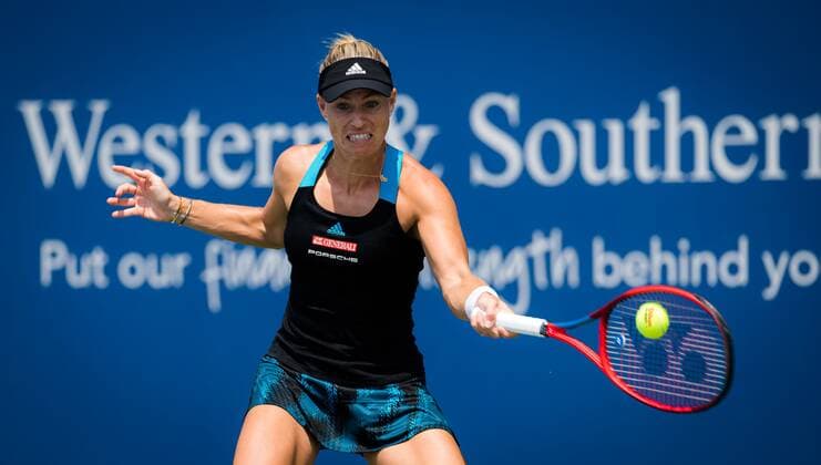 Mandatory Credit: Photo by Rob Prange Shutterstock (12324311ap) Angelique Kerber of Germany in action during her quarter-final match at the 2021 Western & Southern Open WTA, Tennis Damen 1000 tennis tournament Western & Southern Open Day Seven, Tennis, Cincinnati, USA, 20 Aug 2021 Western & Southern Open Day Seven, Tennis, Cincinnati, USA, 20 Aug 2021  Copyright: xRobxPrange Shutterstockx 12324311ap