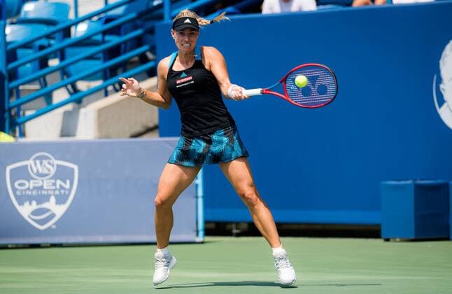 Mandatory Credit: Photo by Rob Prange Shutterstock (12324311aq) Angelique Kerber of Germany in action during her quarter-final match at the 2021 Western & Southern Open WTA, Tennis Damen 1000 tennis tournament Western & Southern Open Day Seven, Tennis, Cincinnati, USA, 20 Aug 2021 Western & Southern Open Day Seven, Tennis, Cincinnati, USA, 20 Aug 2021  Copyright: xRobxPrange Shutterstockx 12324311aq